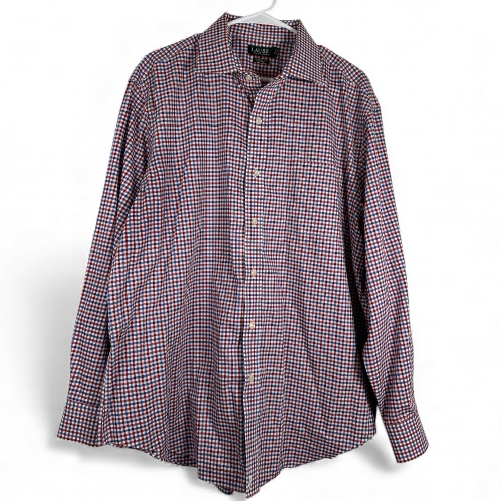 Lauren Ralph Lauren Men's Long-Sleeve Non-Iron Shirt, Sz 17.5 34/35, Classic Fit